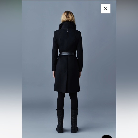 SOLD!!!!! NWOT Mackage Nori wool coat w fur - Picture 5 of 11